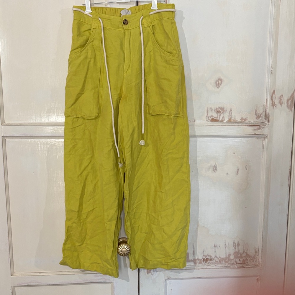 Joie Lime Green Wide Leg Pants